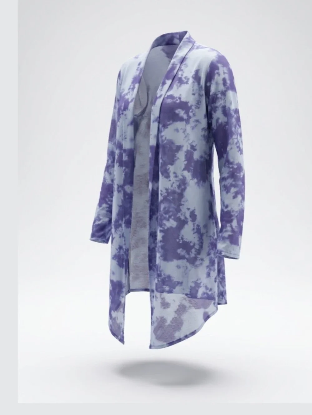 Purple Tie-Dye Mesh Cover-Up